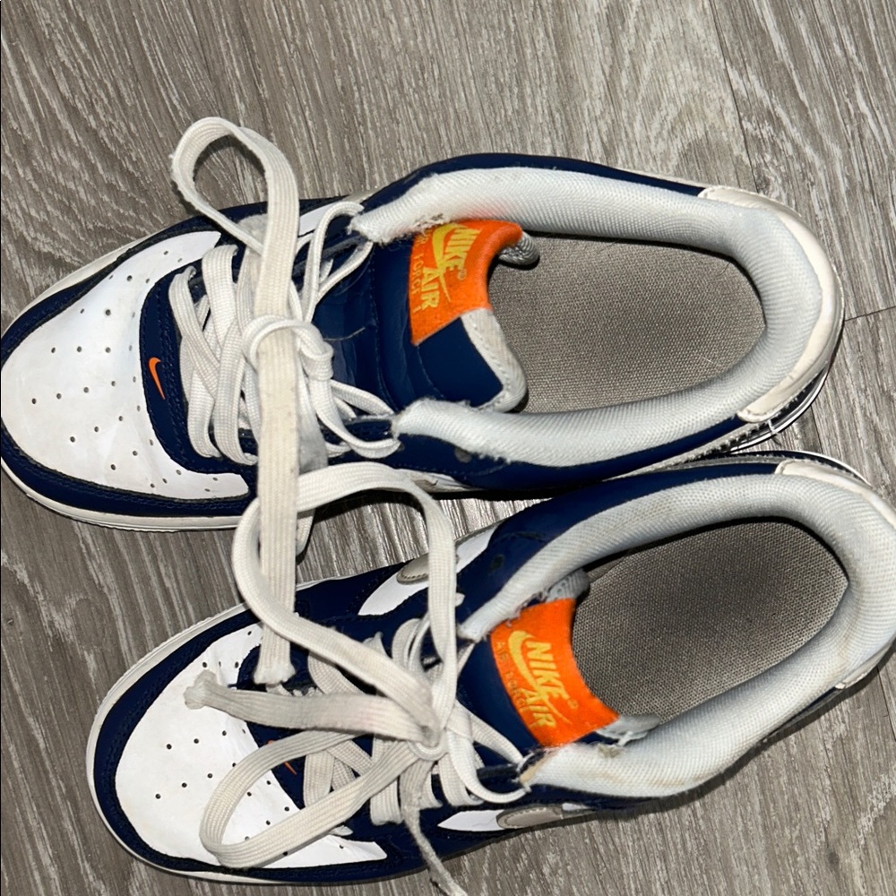 Nike Kids' Sneakers - Navy, White, and Orange - Picture 5 of 6